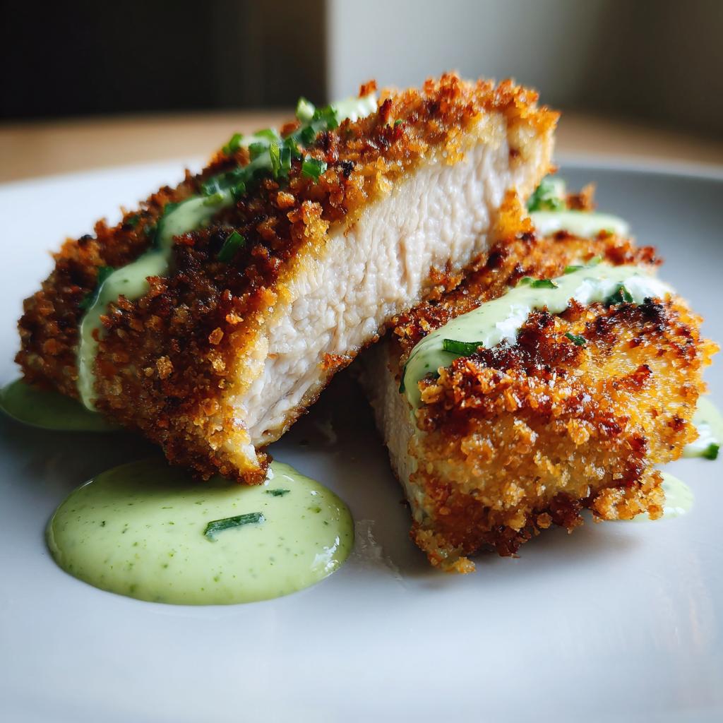 Parmesan Crusted Chicken with Basil Aioli – Crispy, Creamy, and Irresistible