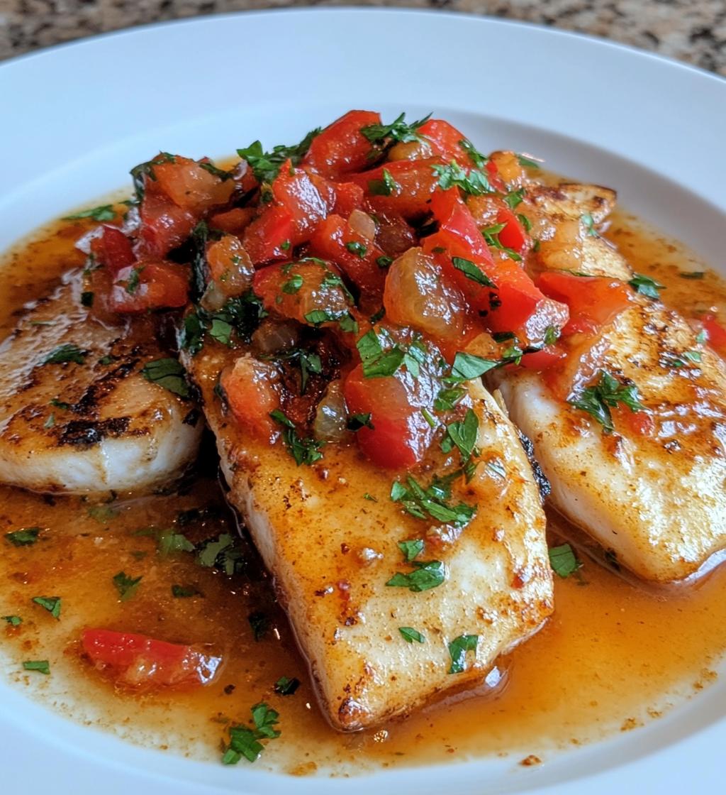 Quick Tilapia in Roasted Pepper Sauce - detail 1