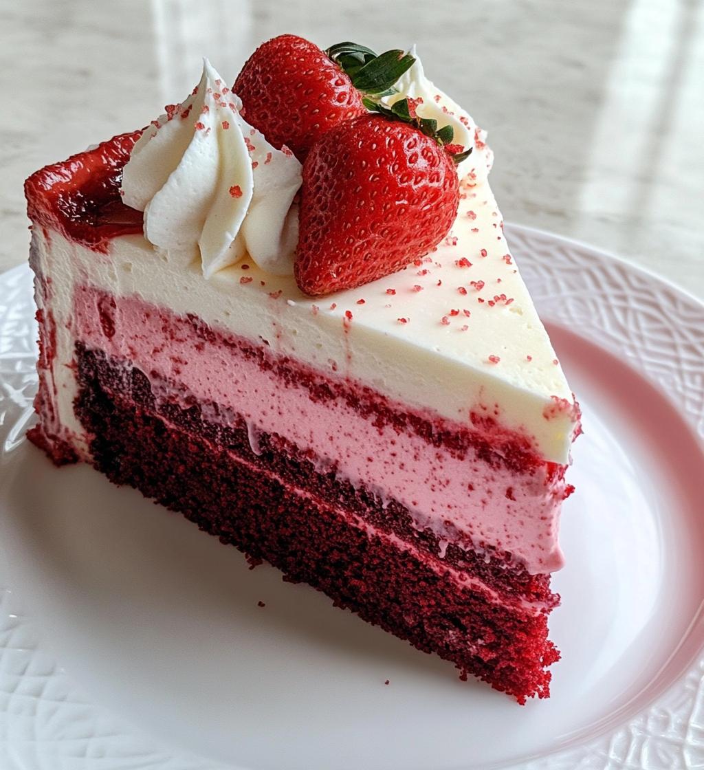Red Velvet Strawberry Cheesecake - detail 1