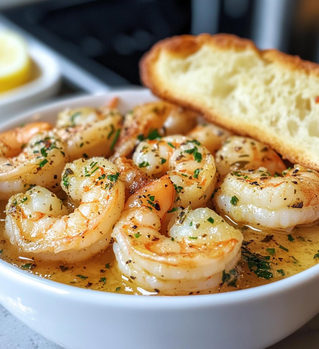 Shrimp Scampi Bowls with Garlic Bread