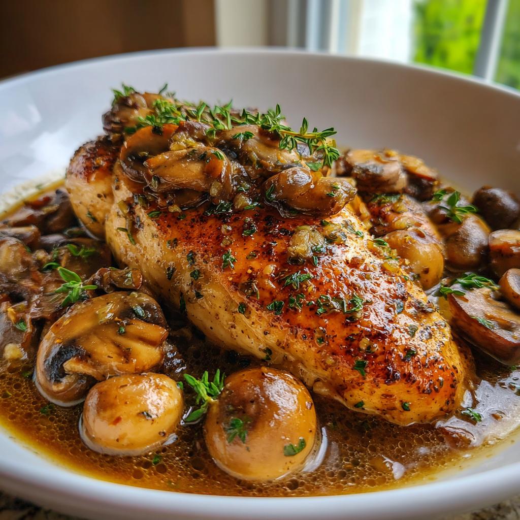 Skillet Chicken and Mushroom Wine Sauce - detail 1