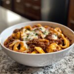 Slow-Cooked Tortellini with Beef and Cheese