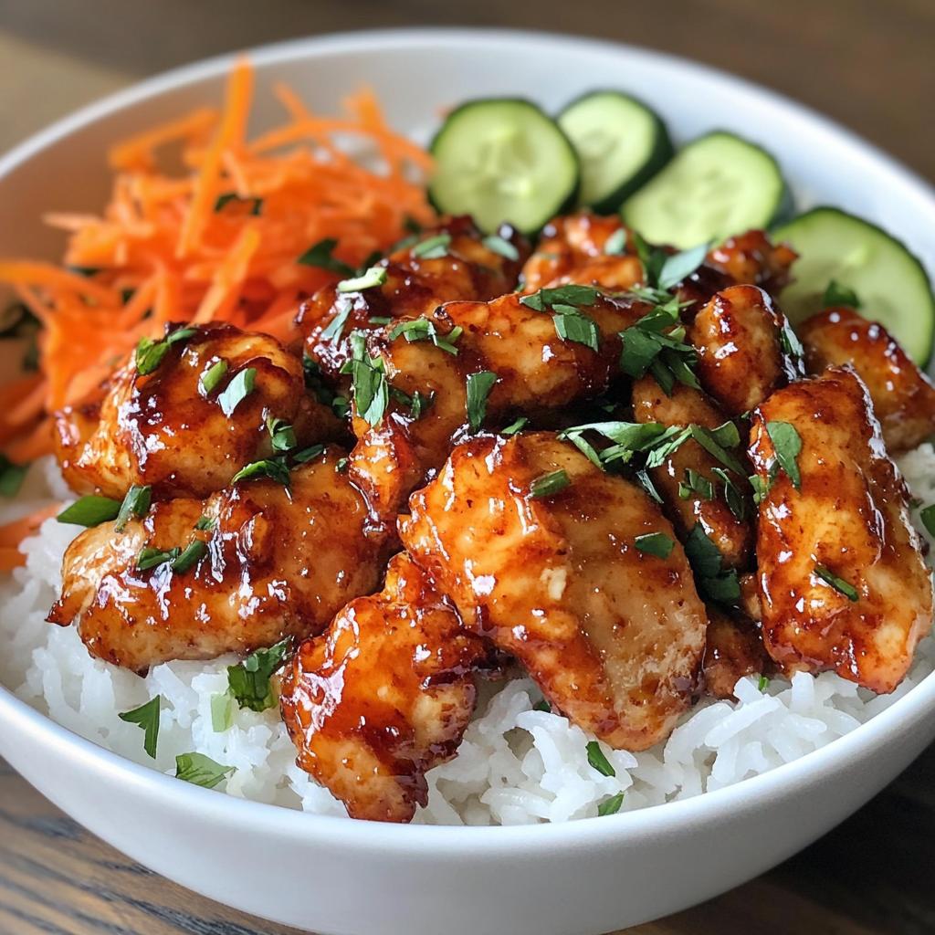Spicy Sriracha Honey Chicken with Rice Bowls - detail 1