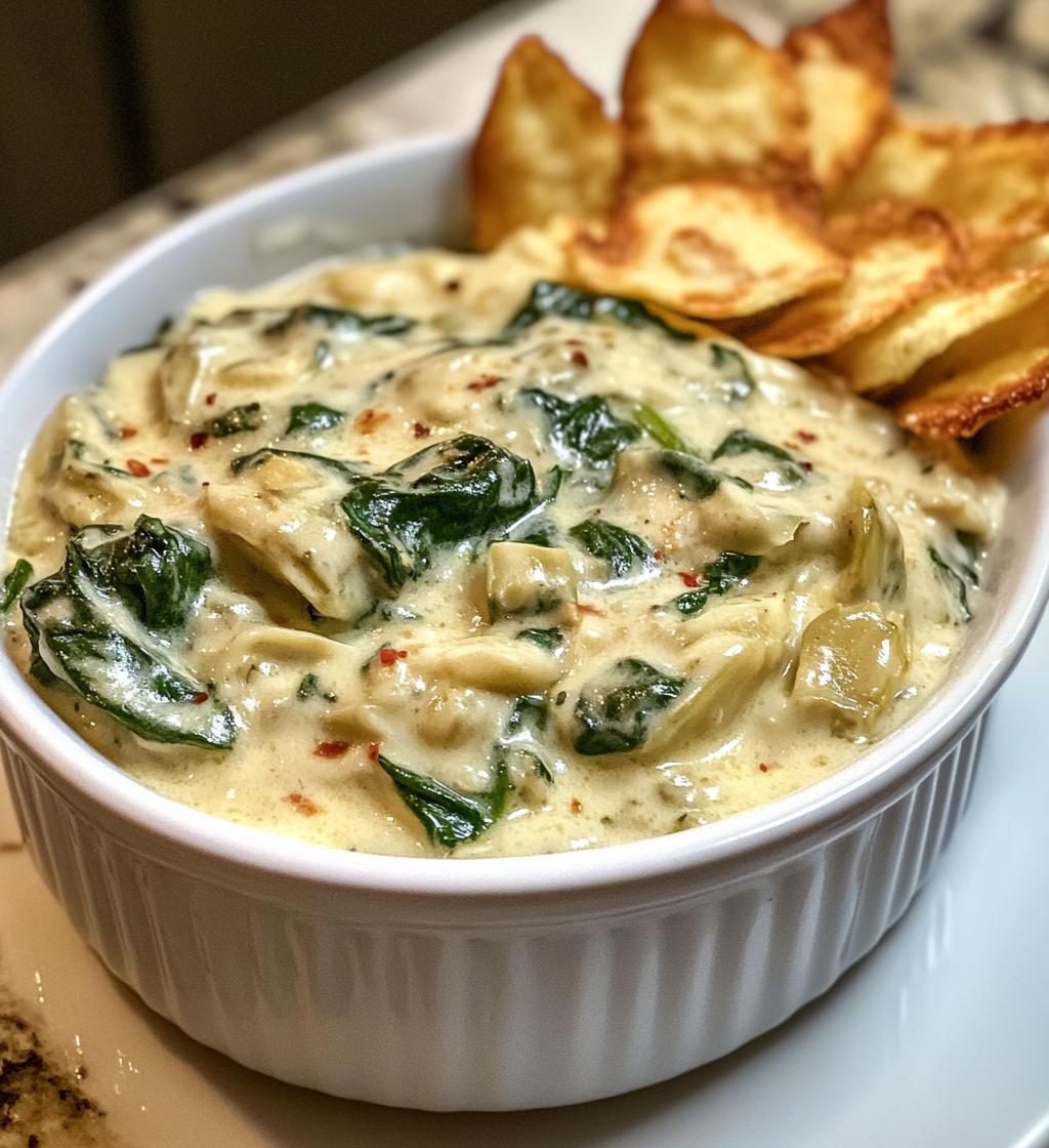 Spinach Artichoke Alfredo in 30 Minutes with Crispy Zucchini Chips