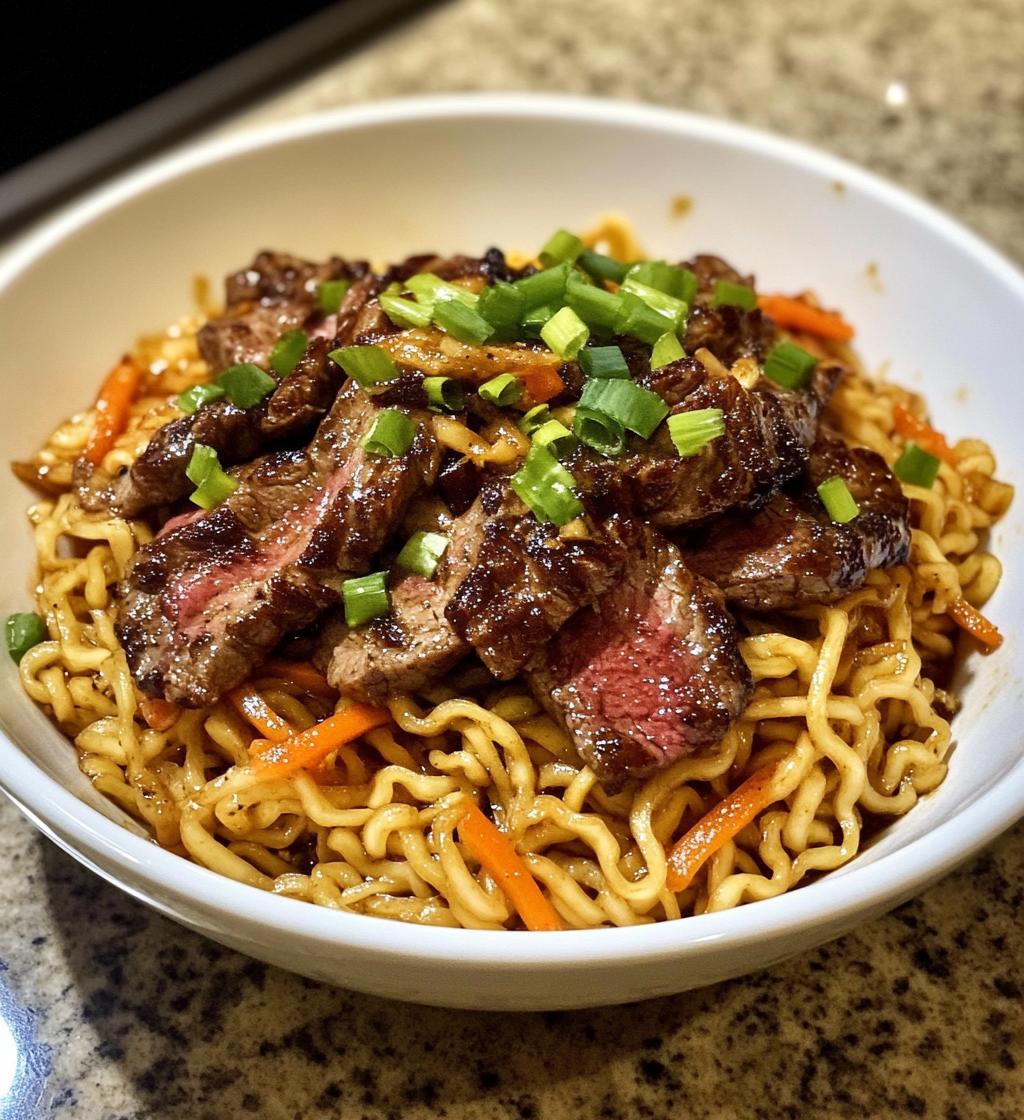 Juicy 20-Minute Steak Stir-Fried Ramen Bliss