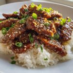 Sticky Sesame Beef with Jasmine Rice