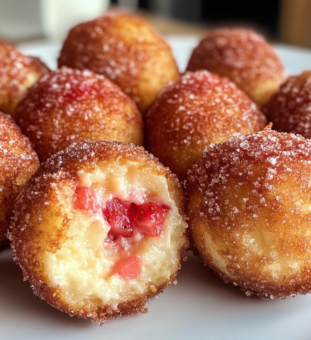 Strawberry Cheesecake Donut Holes - detail 1