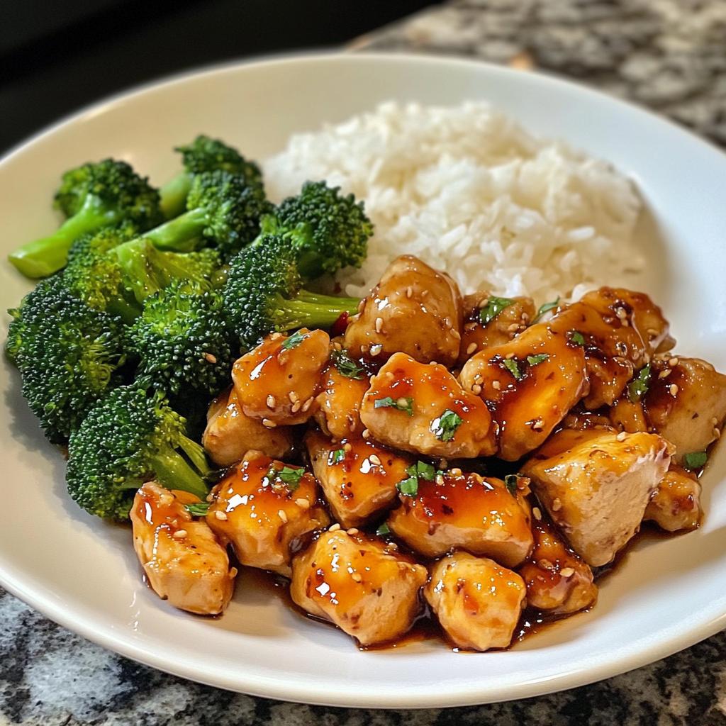 Sweet Chili Chicken with Rice & Broccoli - detail 1