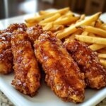 Sweet & Spicy Chicken Tenders with Fries
