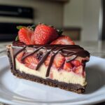 Tempting Chocolate Strawberry Layered Cheesecake