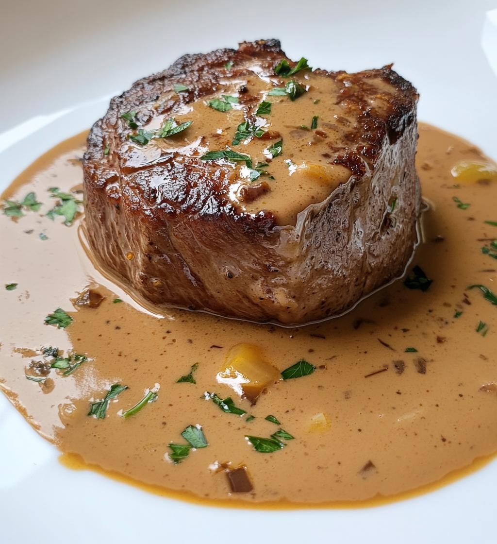 Tender beef fillet in a cognac cream sauce - detail 1