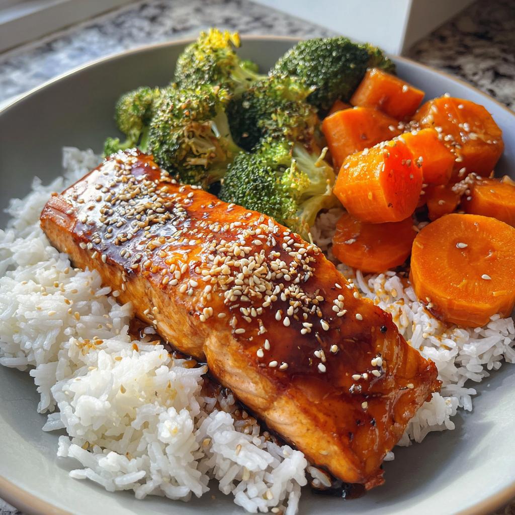 30-Minute Teriyaki Salmon Bowls with Sesame Vegetables