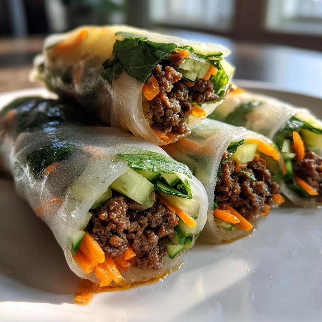 Thai Basil Beef Rolls - detail 1
