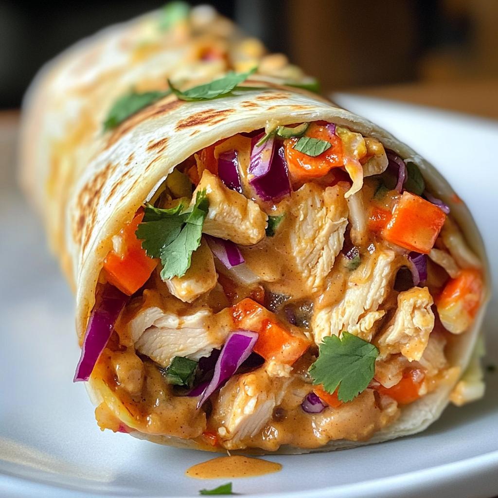 25-Minute Thai Peanut Chicken Wraps That Wow Every Time