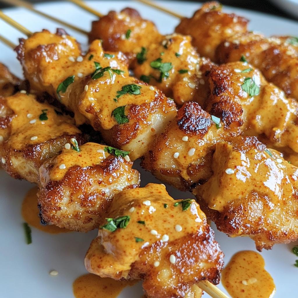 Bang Bang Chicken Skewers