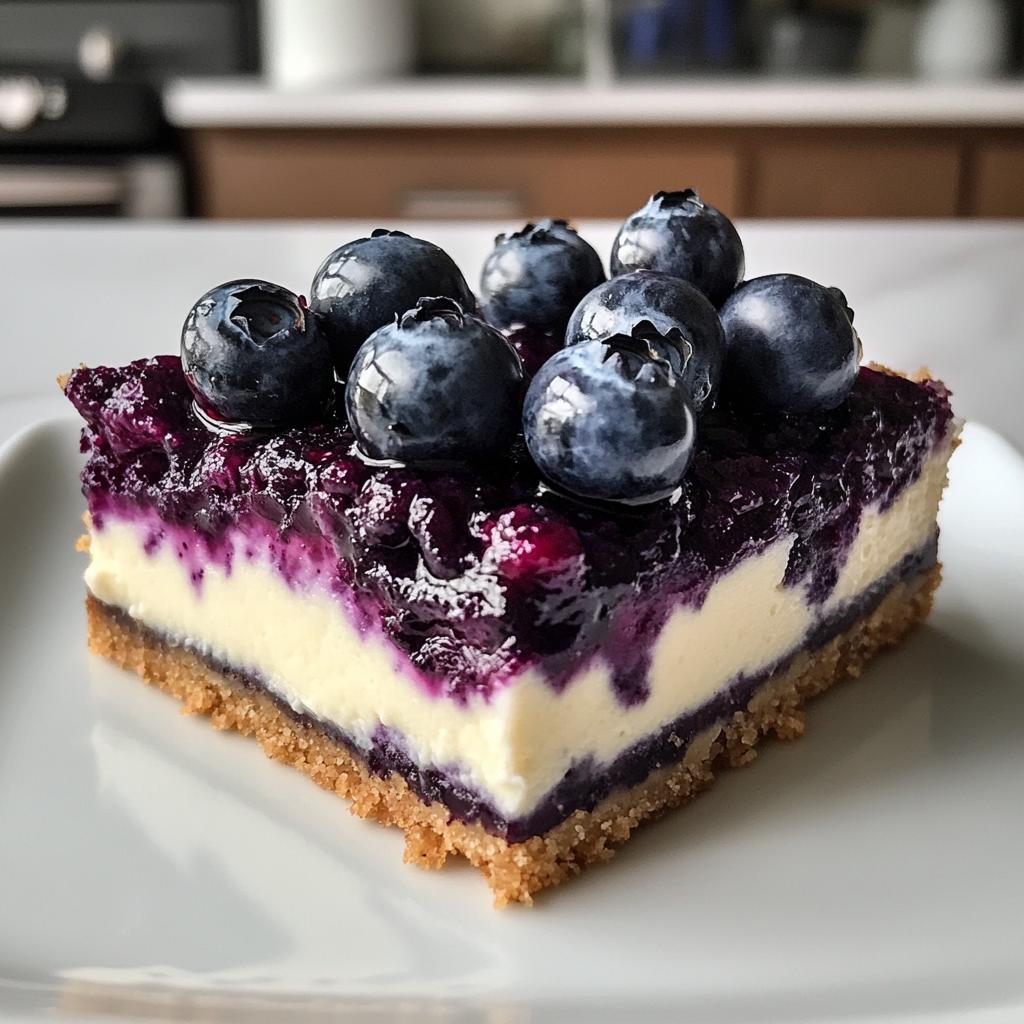 Easy 5-Ingredient Blueberry Cheesecake Bars Everyone Loves