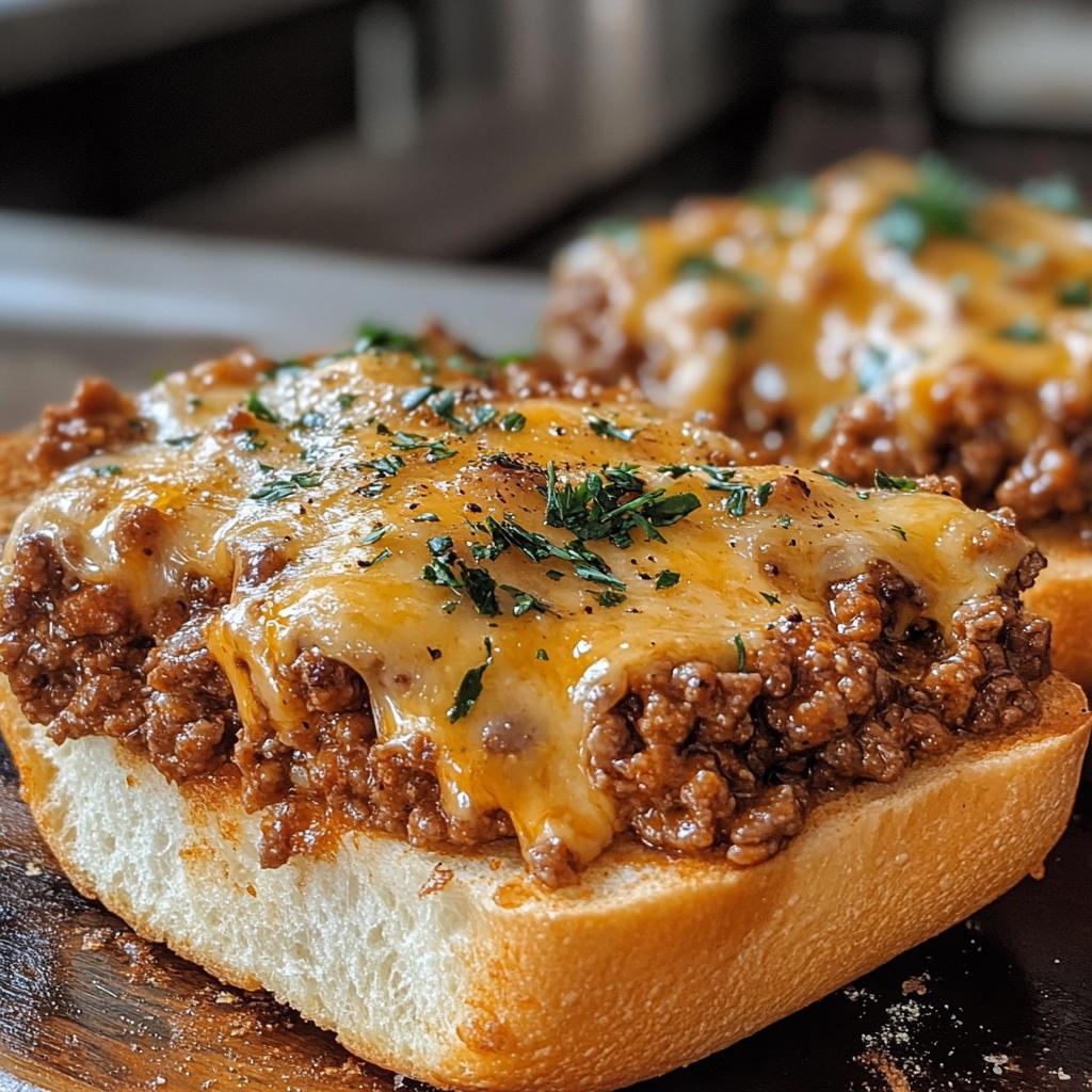 Ultieme cheesy garlic bread sloppy joes in slechts 30 minuten