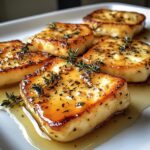 Golden Halloumi with Honey and Thyme