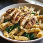 Healthy Garlic Parmesan Chicken Pasta