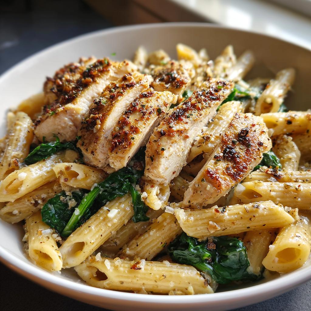 Healthy Garlic Parmesan Chicken Pasta