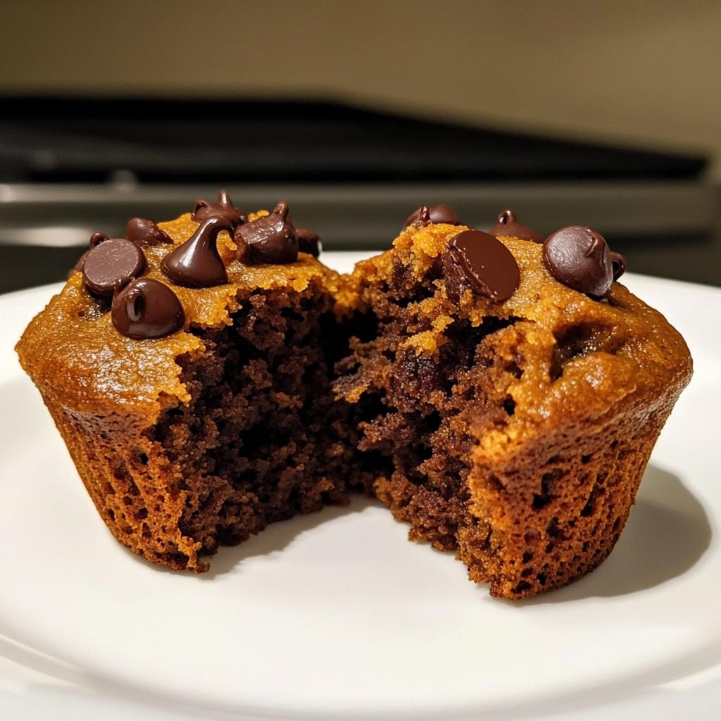 Hoe kon je weerstaan aan 12 perfecte Pompoen-Chocoladechip Muffins?