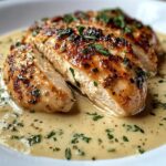 Kipfilet in romige knoflooksaus