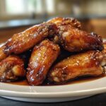 Knapperige kippenvleugels met honing en knoflook