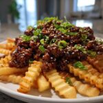 Korean Glazed Ground Beef with Fries