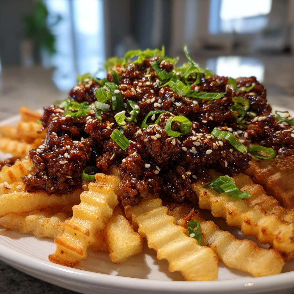 Irresistible Korean Glazed Ground Beef with Fries in 30 Minutes
