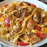 One-Pot Cajun Chicken Alfredo Pasta with Sausage