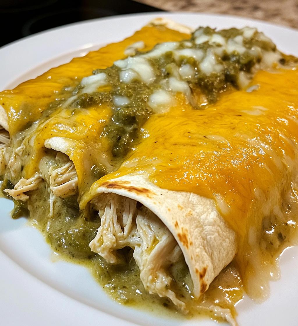 Romige enchilada’s met kip en groene chili