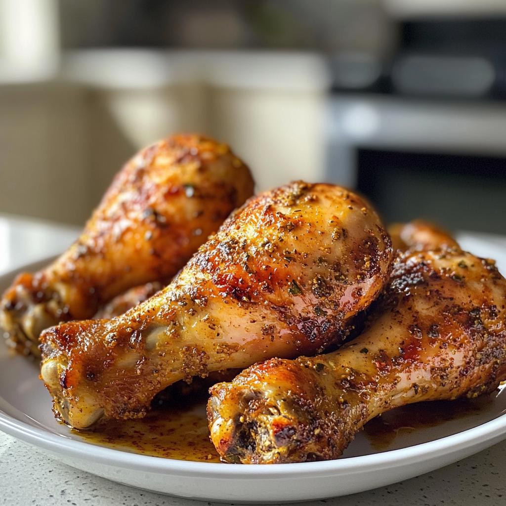 Kruidige airfryer kipdrumsticks met knoflook en paprika in 30 min