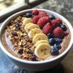 Bananen smoothie bowl met granola