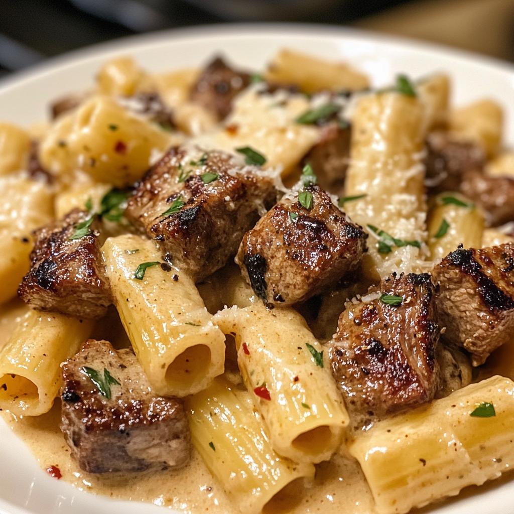25-minuten Cajun steakpuntjes met Parmezaanrigatoni – smaakbom