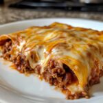 Cheesy ground beef enchiladas