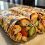 Crispy garlic chicken wraps