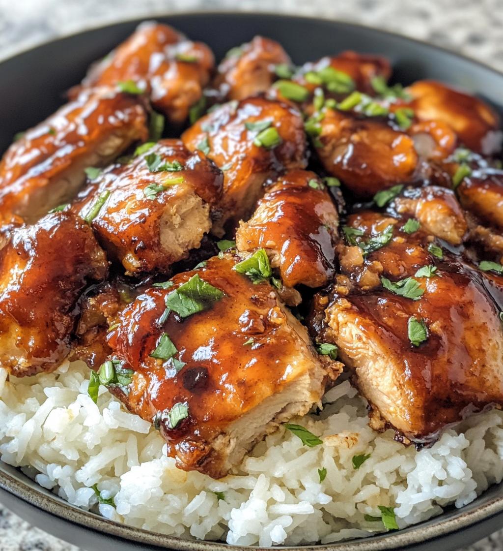 Honey BBQ kip met rijst