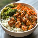 Kruidige kip met rijst en groenten