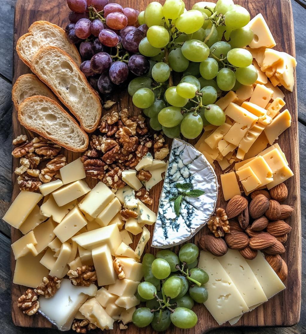 Perfecte borrelplank met kazen & druiven