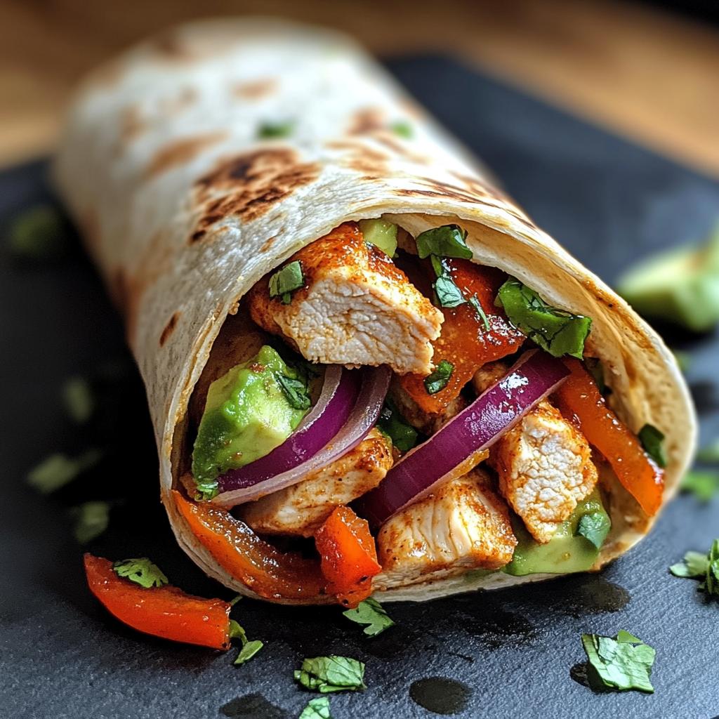 Pittige kippenwraps met avocado in 15 minuten klaar