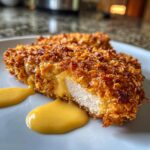 Pretzel kip met mosterdsaus