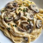 Romige champignonpasta