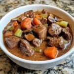 Romige rundvleesragout met groenten