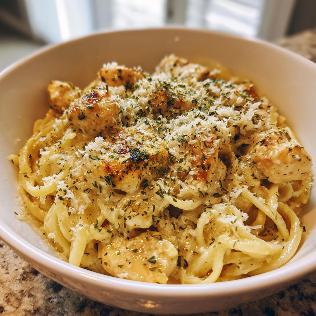 garlic parmesan chicken pasta
