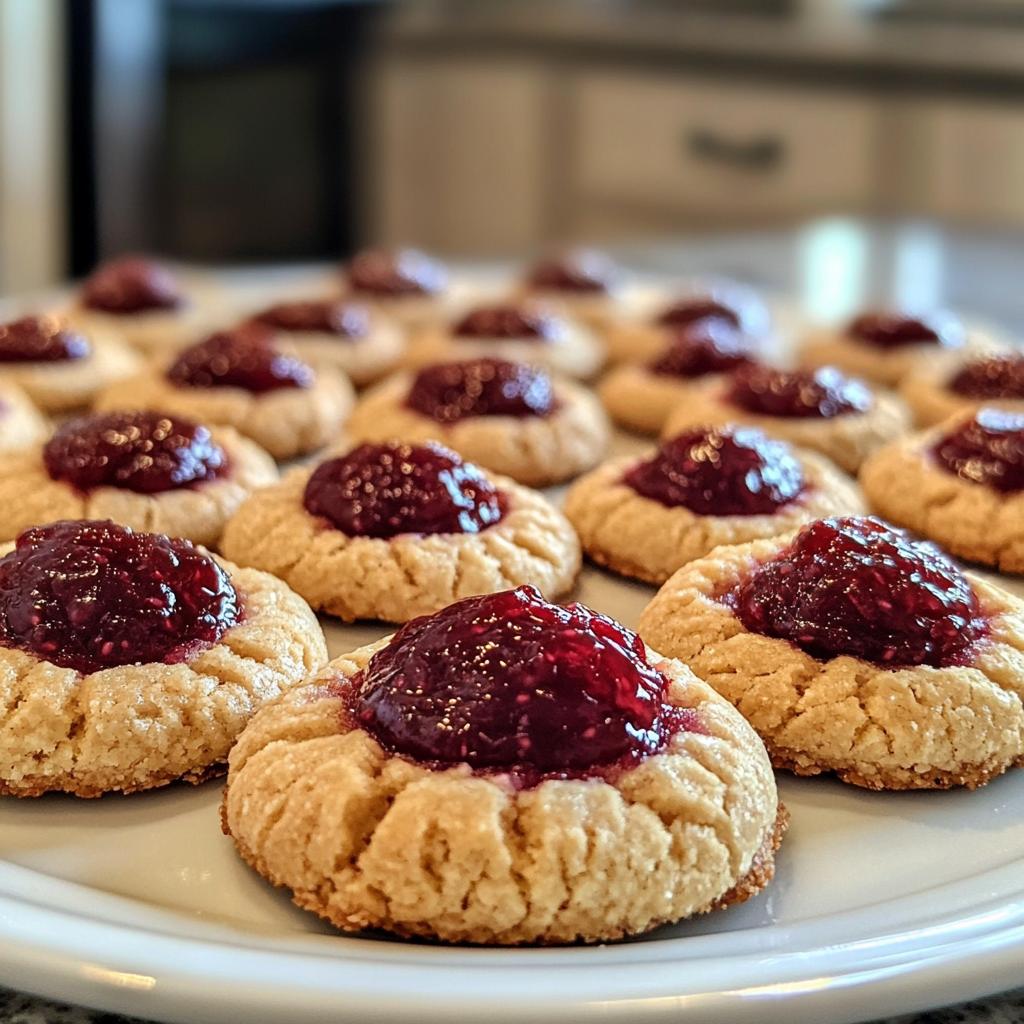 framboos-amandel duimafdrukkoekjes