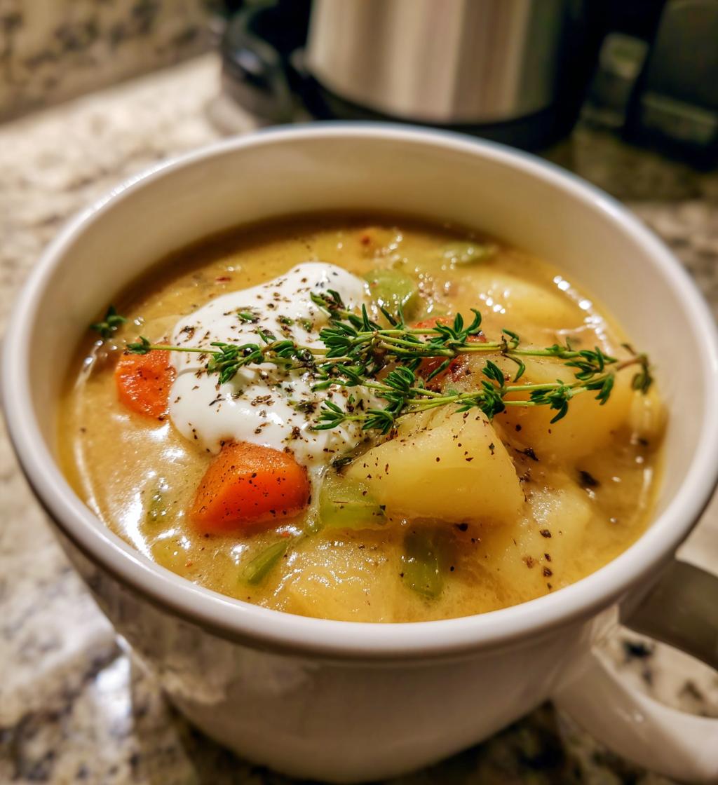 Heerlijke slowcooker gevulde aardappelsoep in 3 makkelijke stappen