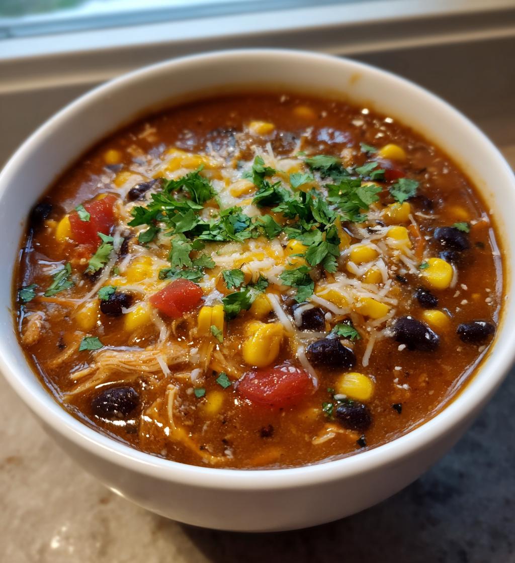 Slowcooker kip enchilada-soep: 6 uur aan smaakvolle magie