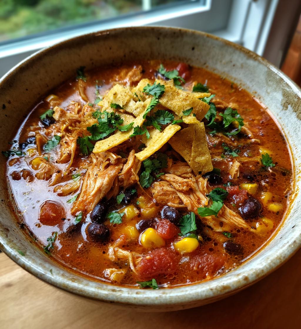 Heerlijke slowcooker kip tortilla-soep in 6 makkelijke stappen