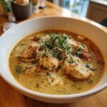 slowcooker romige kip-parmezaan soep