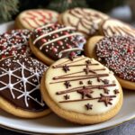 versierde ronde kerstkoekjes